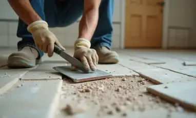 Efficient flooring removal service in progress at a residential property in Dubai