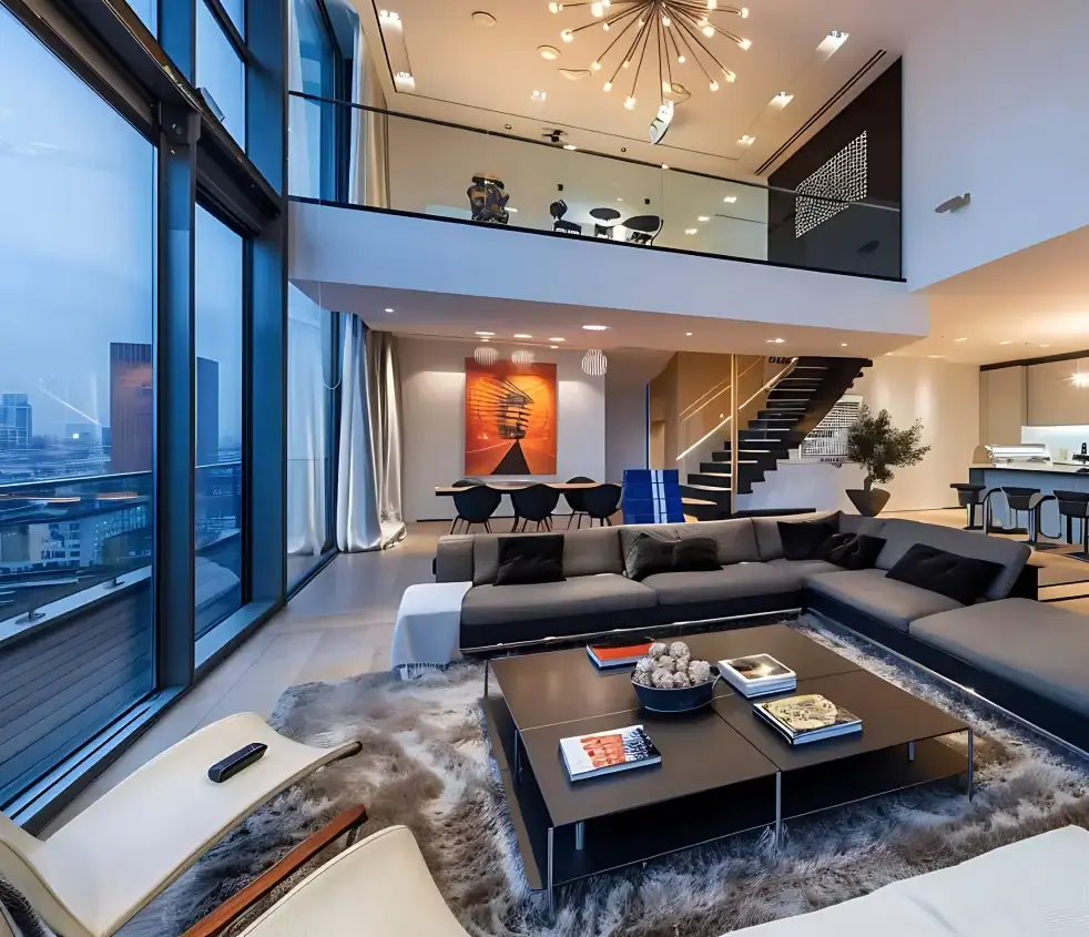 Modern living space after an interior renovation in Dubai