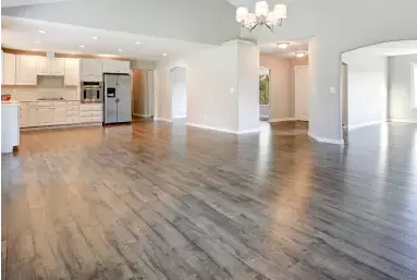 Wooden flooring installation as part of carpenter services in Dubai