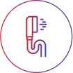 Gradient icon of a neon light pipe symbolizing ductwork cleaning services