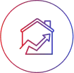 Gradient icon representing increased home value from carpentry services