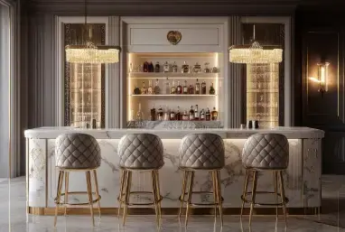 Bespoke wooden furniture setup crafted by professional carpenters for modern interiors