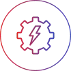 Electrical work service icon with circular gradient background