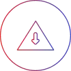 Gradient circle icon representing reduced maintenance in flooring solutions